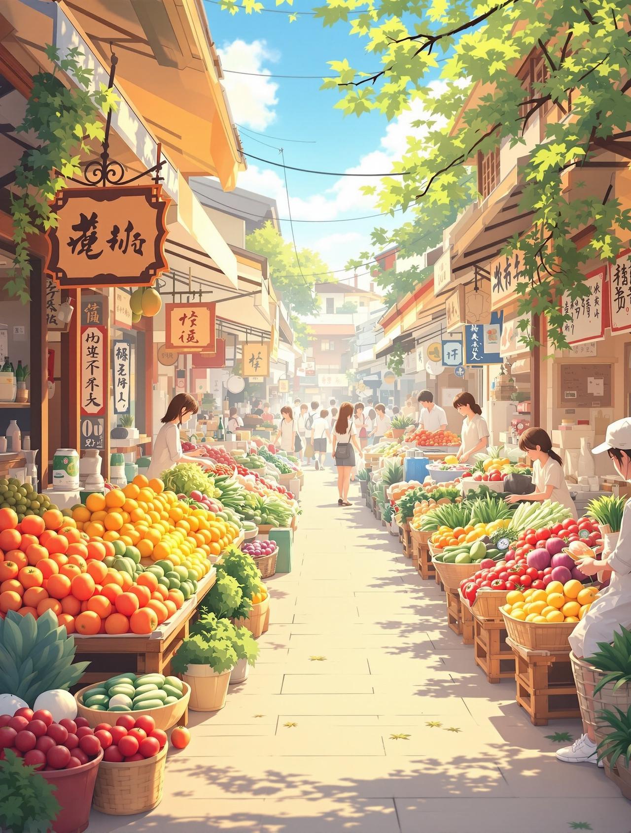 漫剧工场 - 清晨菜市场